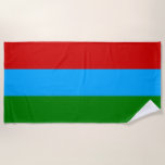 Toalha De Praia Bandeira da República da Carélia<br><div class="desc">Bandeira patriótica da República da Carélia</div>