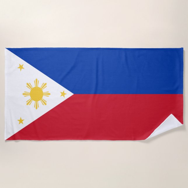Toalha De Praia Bandeira das Filipinas (Frente)
