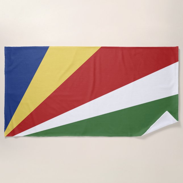Toalha De Praia Bandeira das Seychelles (Frente)