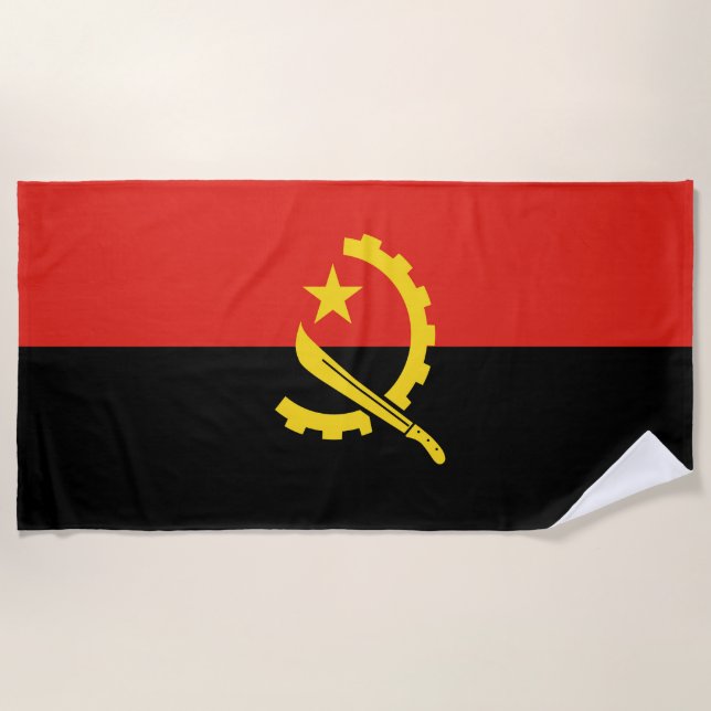 Toalha De Praia Bandeira de Angola (Frente)