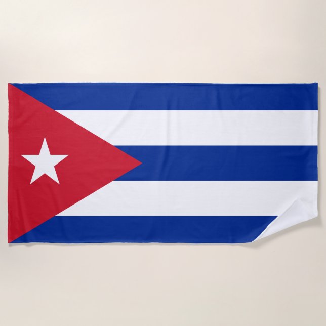 Toalha De Praia Bandeira de Cuba (Frente)