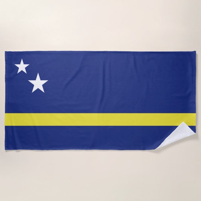 Toalha De Praia Bandeira de Curaçao (Frente)