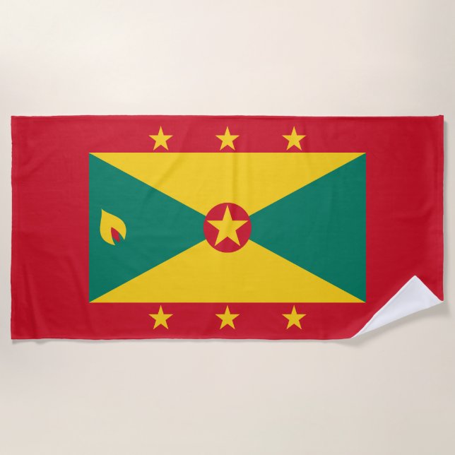 Toalha De Praia Bandeira de Granada (Frente)