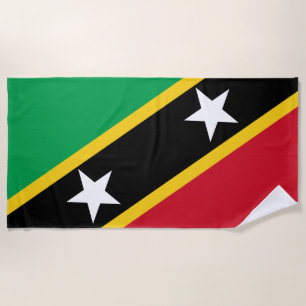 Toalha De Praia Bandeira de Kitts e Nevis Santos (Caribe)