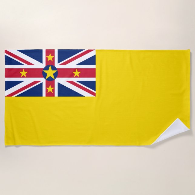 Toalha De Praia Bandeira de Niue (Frente)