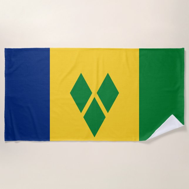 Toalha De Praia Bandeira de São Vicente (Frente)