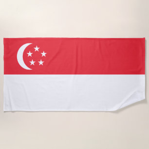 Toalha De Praia Bandeira de Singapura