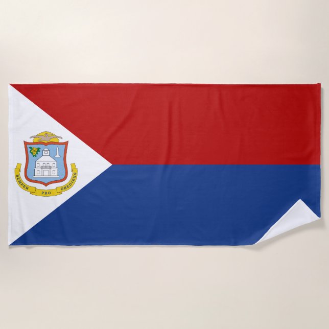 Toalha De Praia Bandeira de Sint Maarten (Frente)