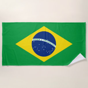 Toalha De Praia Bandeira do Brasil Beach Towel