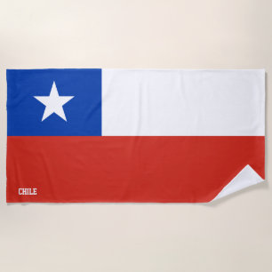 Toalha De Praia Bandeira do Chile Esplêndido Patriótico