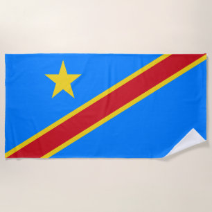 Toalha De Praia Bandeira do Congo Quinxassa