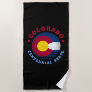TOALHA DE PRAIA BANDEIRA DO ESTADO CENTRAL DO COLORADO