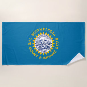 Toalha De Praia Bandeira do Estado da Dakota do Sul