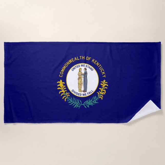 Toalha De Praia Bandeira do Estado de Kentucky (Frente)