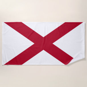 Toalha De Praia Bandeira do estado do Alabama