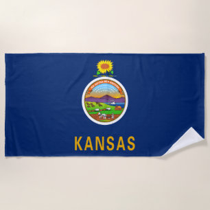 Toalha De Praia Bandeira do Estado do Kansas