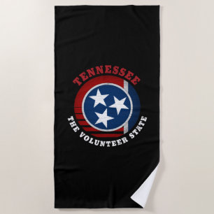 TOALHA DE PRAIA BANDEIRA DO ESTADO DO VOLUNTÁRIO DO TENNESSEE