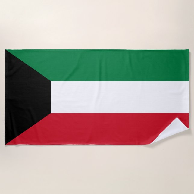 Toalha De Praia Bandeira do Kuwait (Frente)
