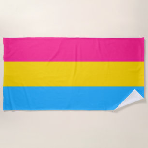 Toalha De Praia Bandeira do Orgulho da Pansexualidade