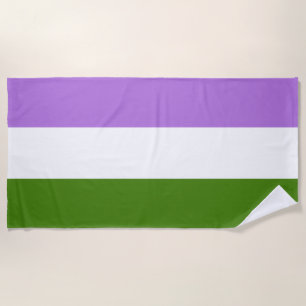 Toalha De Praia Bandeira do Orgulho do Genderqueer Beach Towel