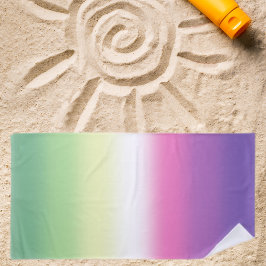 Toalha De Praia Bandeira do Orgulho Genderfae Gradiente