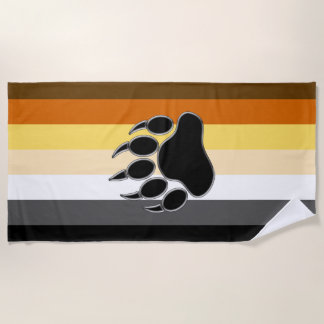 Toalha De Praia bandeira do orgulho urso gay Pata de Urso