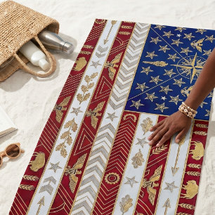 Toalha De Praia Bandeira do Patrimônio Art Déco Estados Unidos