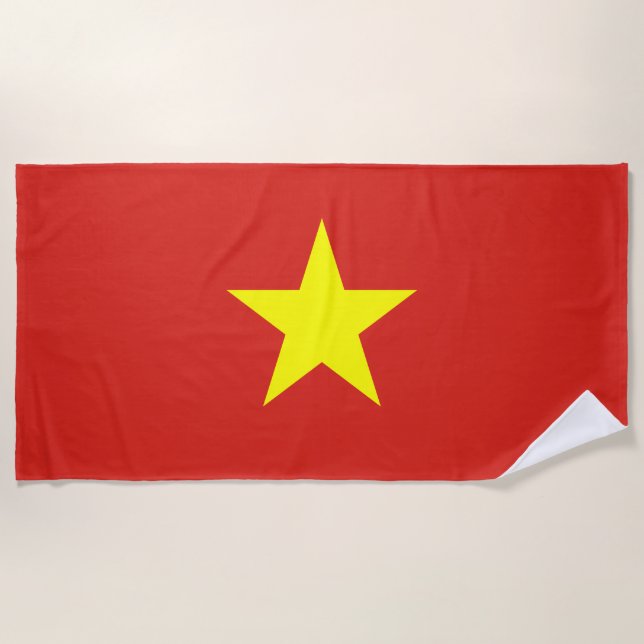 Toalha De Praia Bandeira do Vietname (Frente)