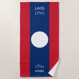 Toalha De Praia Bandeira e Texto do Laos, Início