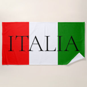 Toalha de Praia Bandeira Italiana ITALIA Grande