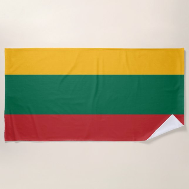 Toalha De Praia Bandeira lituana (Frente)