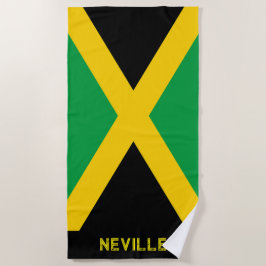 Toalha De Praia Bandeira Patriótica da Jamaica