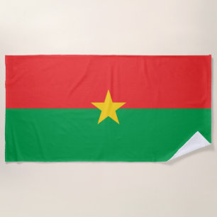 Toalha De Praia Bandeira Patriótica de Burkina Faso