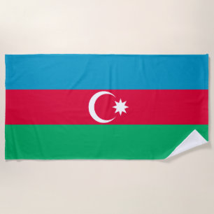 Toalha De Praia Bandeira Patriótica do Azerbaijão