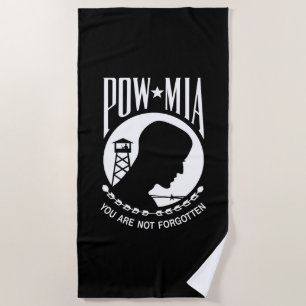 Toalha De Praia Bandeira POW MIA: Soldados Desaparecidos da Guerra
