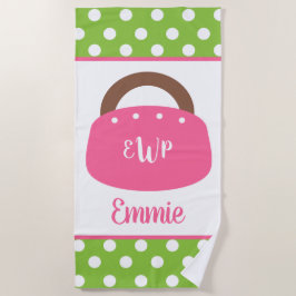 Toalha De Praia Bandeja de praia personalizada das Bermudas monogr