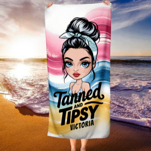 Toalha De Praia Banidos E Tipsy - Viagem, Presente De Férias Para