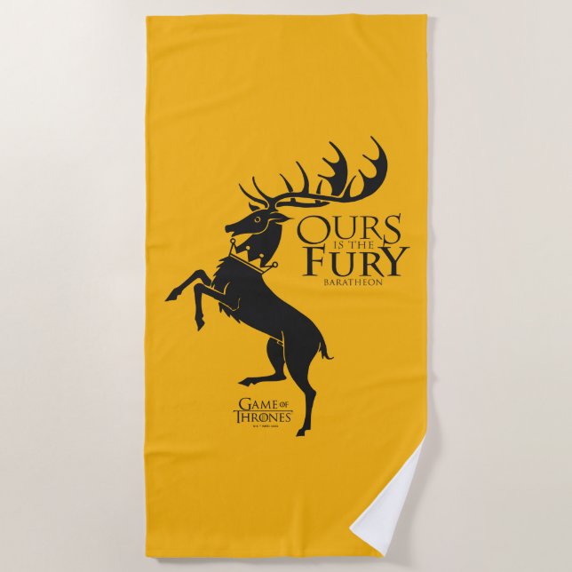 Toalha De Praia Baratheon Sigil - Ours is the Fury (Frente)