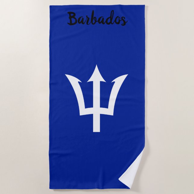 Toalha De Praia Barbados Trident Blue Beach Towel (Frente)