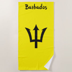 Toalha De Praia Barbados Trident Yellow Beach Towel