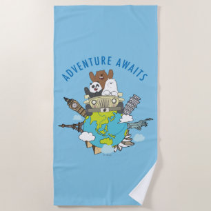 Toalha De Praia Bare Bears - Aventura Aguarda