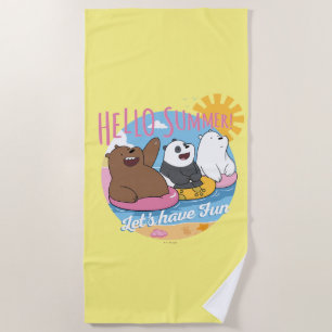 Toalha De Praia Bare Bears - Olá Summer! Vamos se divirta