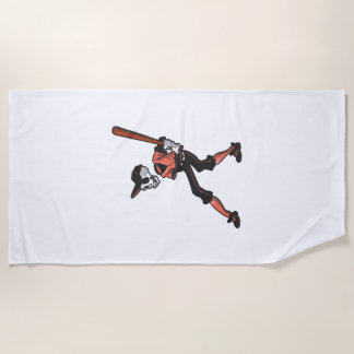 Toalha De Praia baseball skeleton design for baseball players