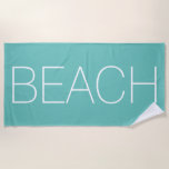 Toalha De Praia Basta Beachy Beach Towel<br><div class="desc">Toalha "BEACH" com várias opções de cores e fontes personalizadas disponíveis. Direitos autorais Melissa Reese Peterson, todos os direitos reservados. Obrigado, aproveite!</div>