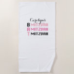 Toalha De Praia Bat Mitzvah Towel Personalizado<br><div class="desc">Toalha personalizada para o seu Bat Mitzvah.</div>