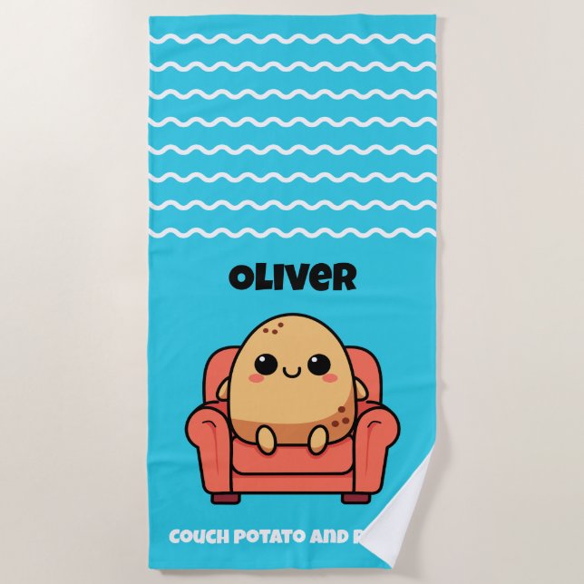 Toalha De Praia Batata De Couro E Orgulho (Frente)