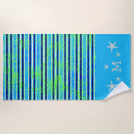 Toalha De Praia Batik Stripes e Starfish Beach Towel
