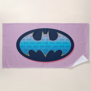 Toalha De Praia Batman Símbolo rosa e azul