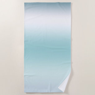 Toalha De Praia Beach Aqua Blue Ombre