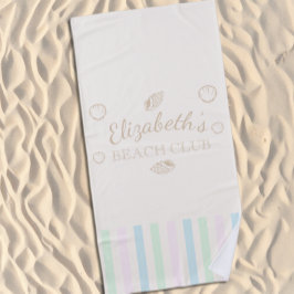 Toalha De Praia Beach Club Birthday